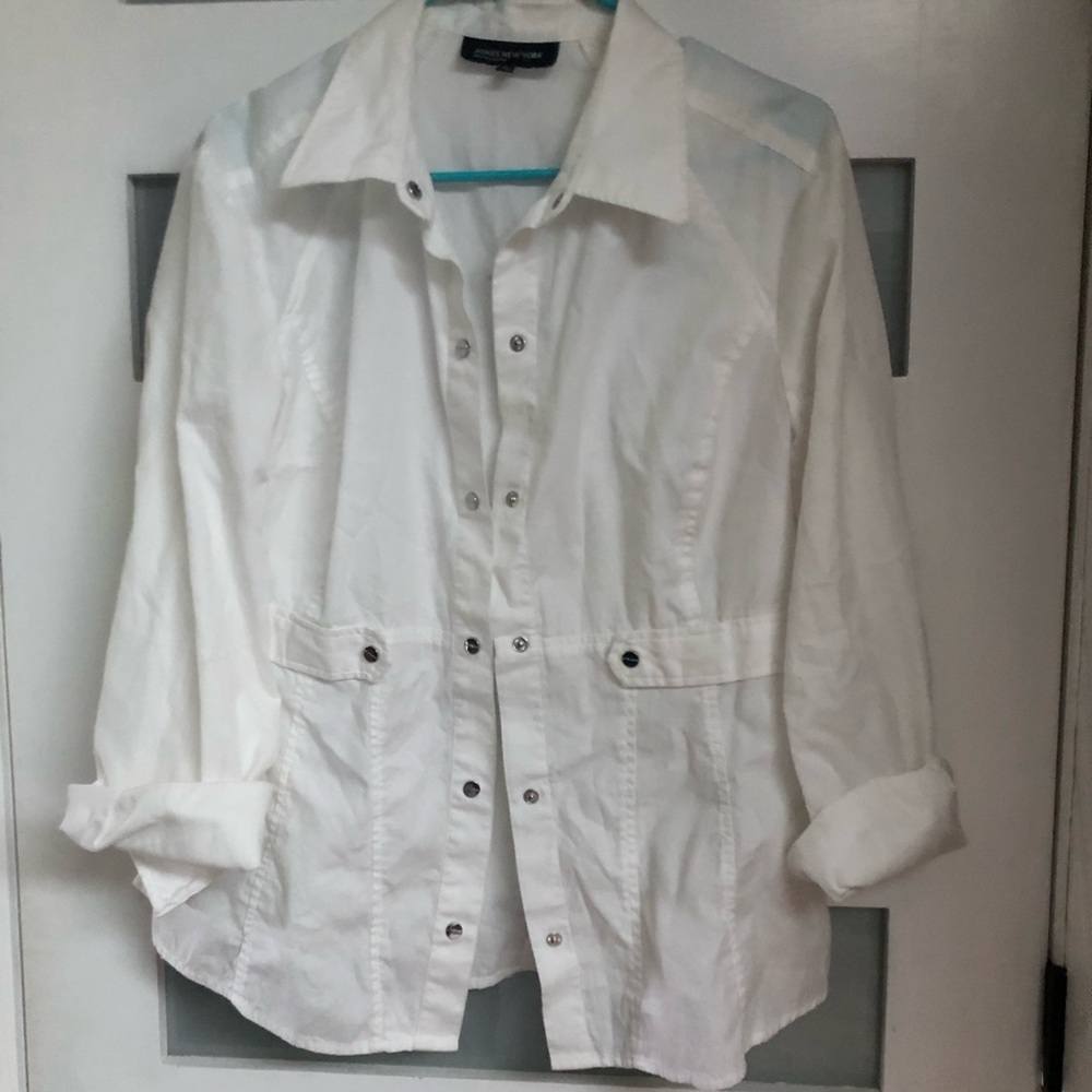 Jones New York Classic White Shirt Jac